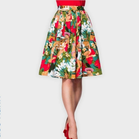 Grace Karin Pinup Pleated Hawaiian Skirt XXXL‎ - Picture 2 of 12